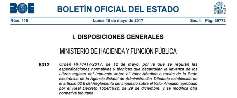 Definitivamente aprobado el SII, sin aplazamientos para el 1 de julio