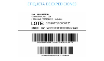 etiqueta de expediciones