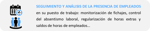 seguimiento y analisis de la presencia de empleados