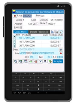 albaran proveedor ean128