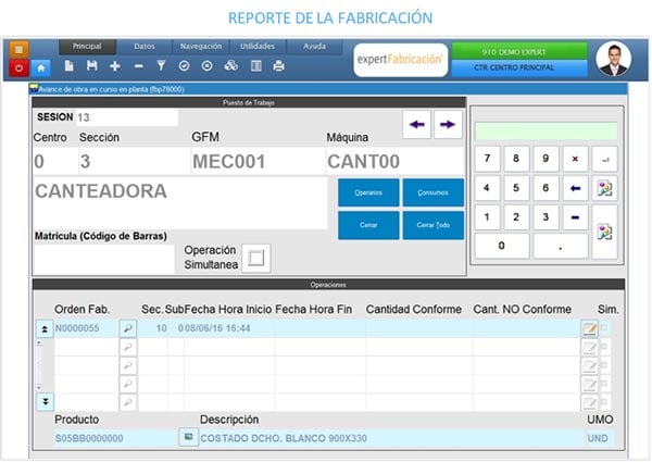 reporte de la fabricacion
