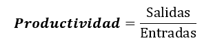 formula productividad
