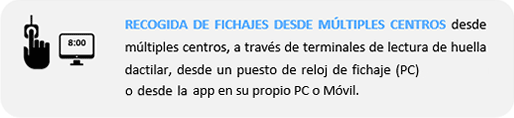 recogida fichajes desde multiples centros