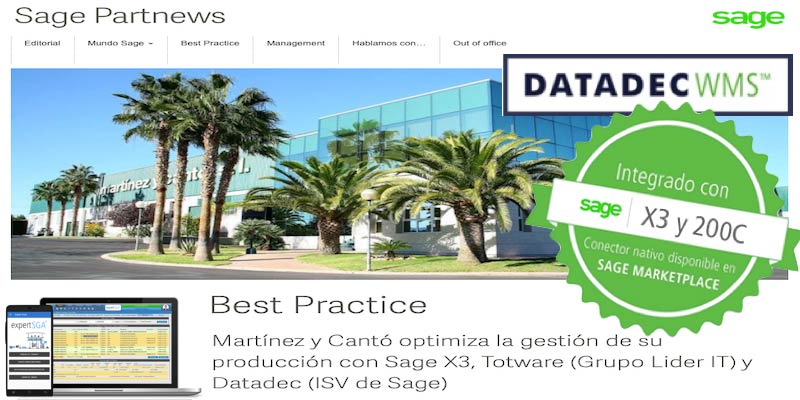 MULTIPLICA EL VALOR DE SAGE X3 CON EL SGA DE DATADEC